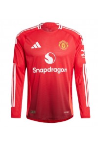 Fotbalové Dres Manchester United Domácí Oblečení 2024-25 Dlouhý Rukáv